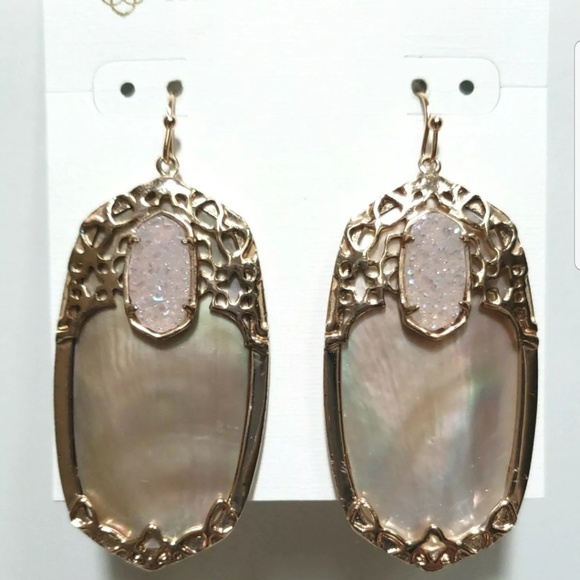 Kendra Scott Jewelry - Kendra Scott Deva Rose Gold Brown MOP Earrings Kendra Scott Jewelry - Kendra Scott Deva Rose Gold Brown MOP Earrings
